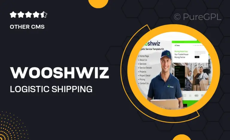 wooshwiz logistic shipping elementor template kits