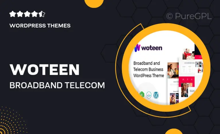 woteen broadband telecom business wordpress theme