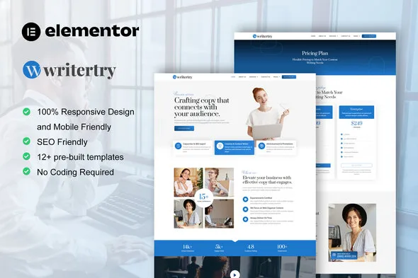 writertry content writing service agency elementor kit 1