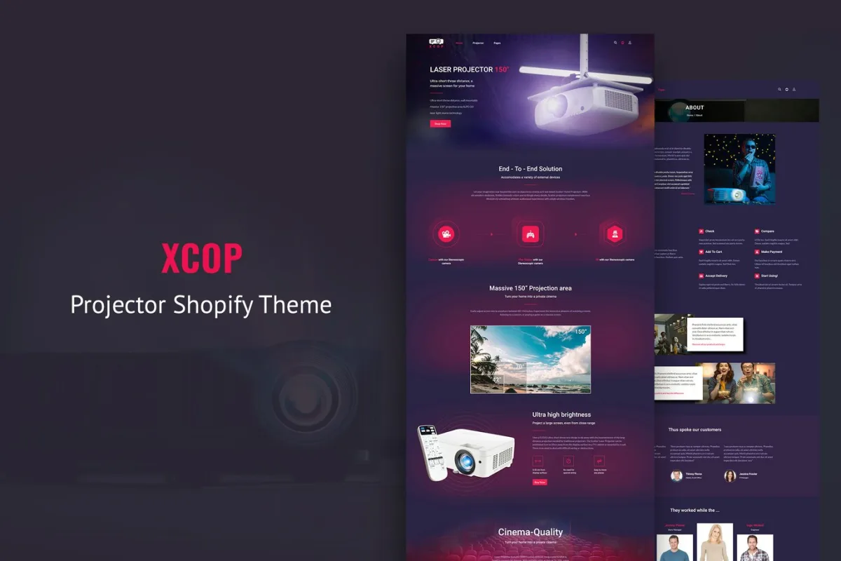 Xcop – One Page Entertainment Shopify Theme