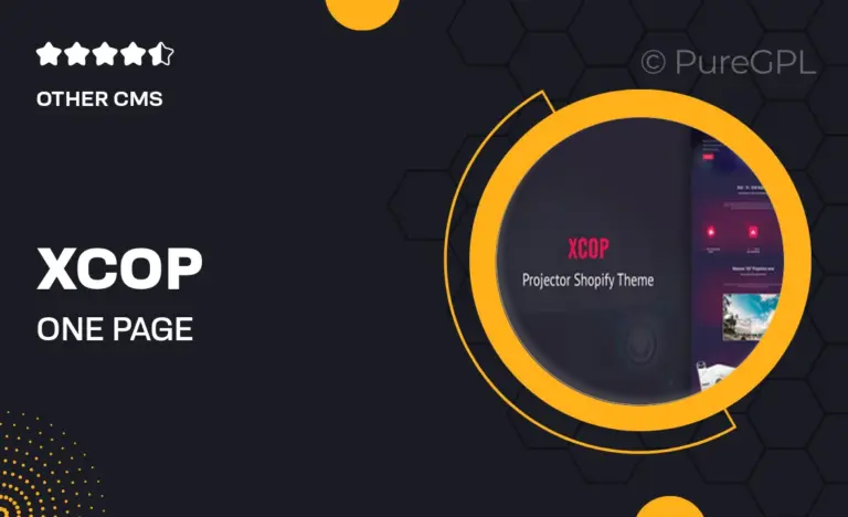 xcop one page entertainment shopify theme