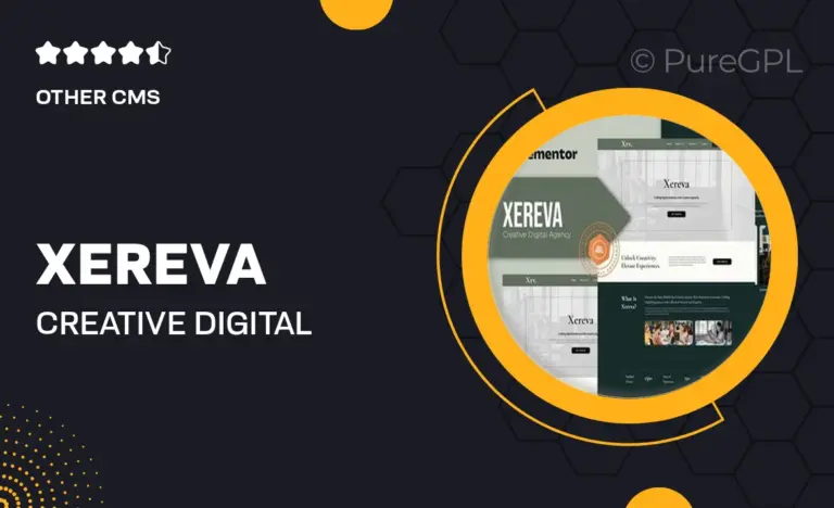 xereva creative digital agency elementor template kit