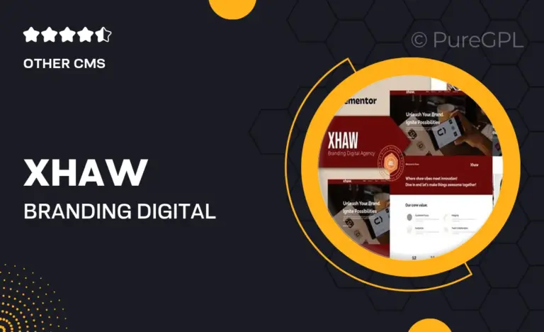 xhaw branding digital agency elementor template kit