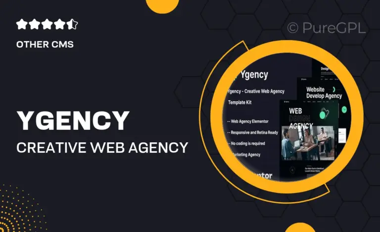 ygency creative web agency elementor template kit