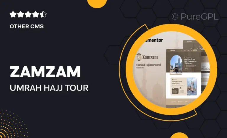 zamzam umrah hajj tour travel elementor template kit