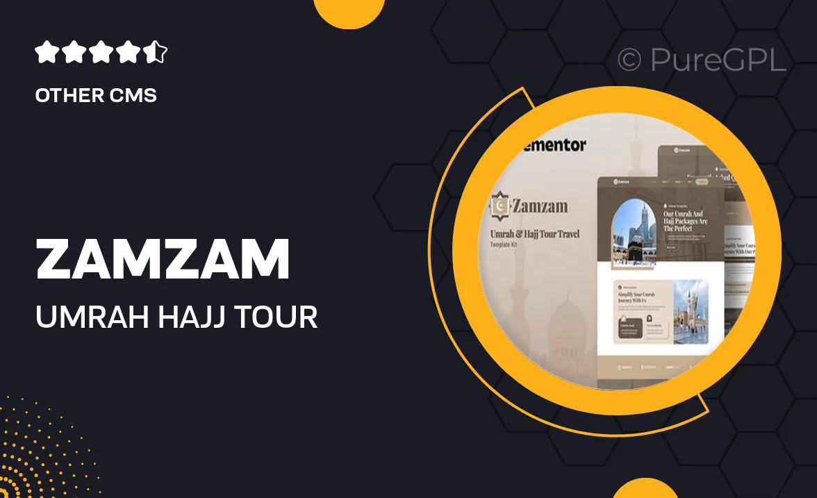 Zamzam – Umrah & Hajj Tour Travel Elementor Template Kit