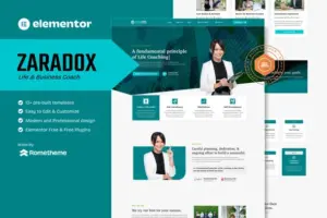 Zaradox – Life & Business Coach Elementor Template Kit