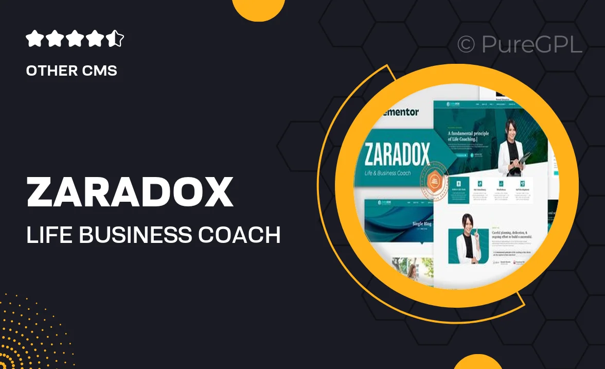 Zaradox – Life & Business Coach Elementor Template Kit