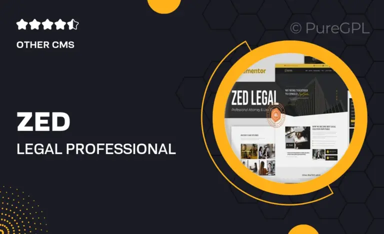 zed legal professional attorney law firm elementor template kit