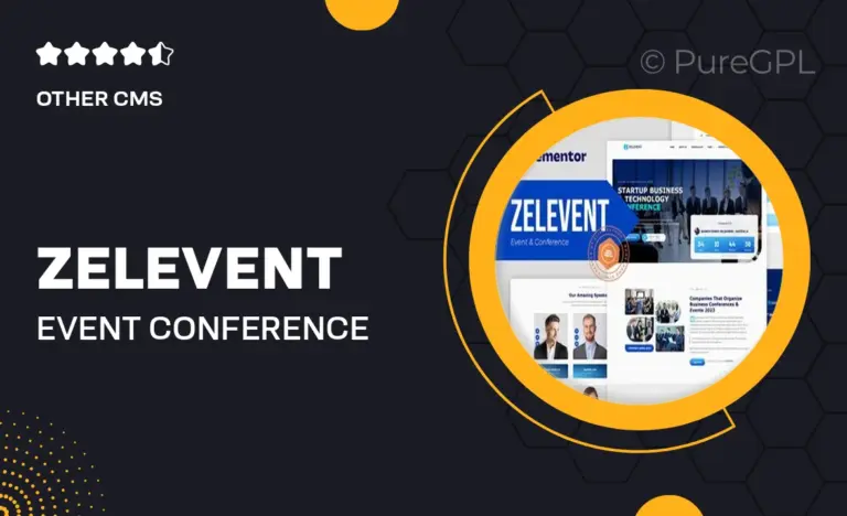 zelevent event conference elementor template kit