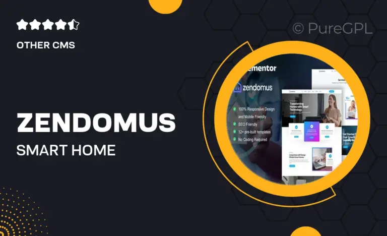 zendomus smart home technology services elementor pro template kit