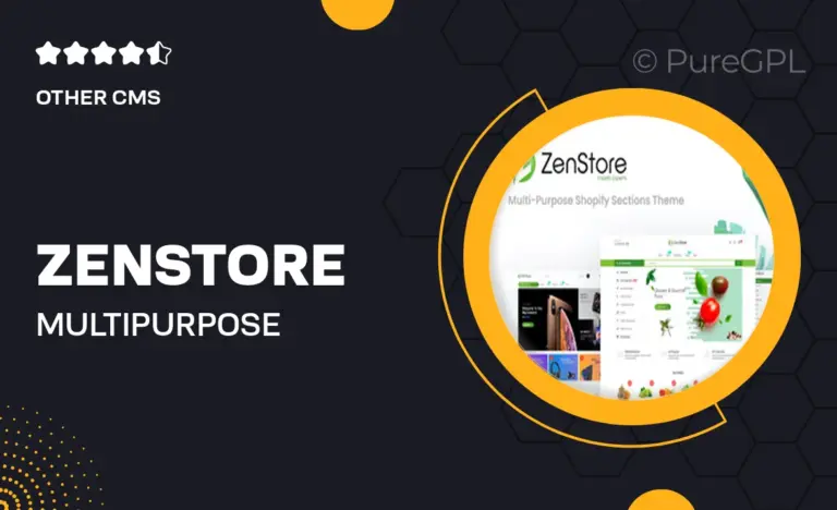 zenstore multi purpose shopify sections theme