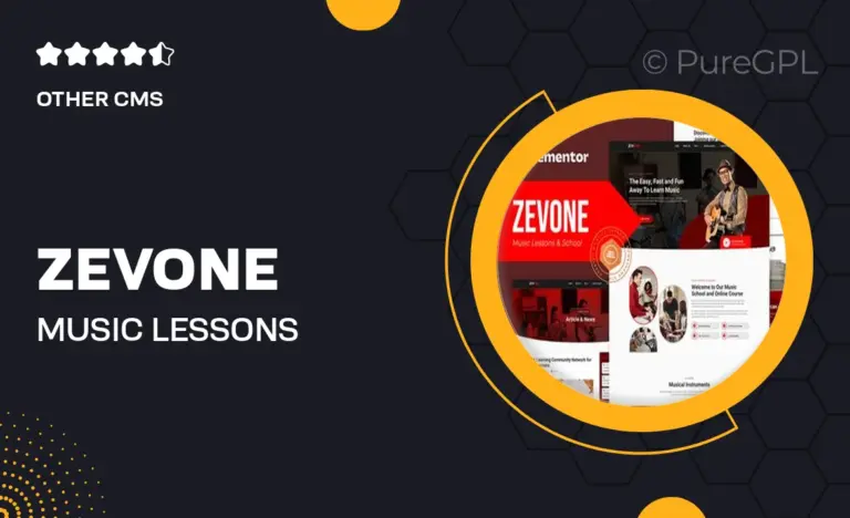 zevone music lessons school elementor template kit