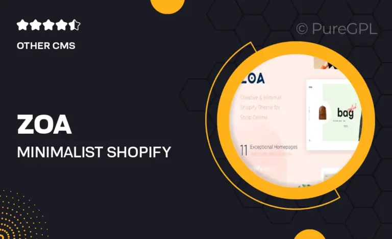 zoa minimalist shopify theme