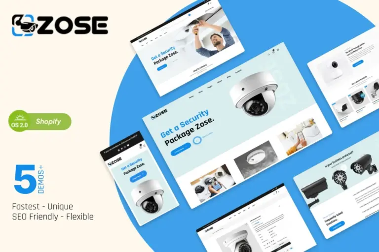 zose cctv security electronics shopify theme 1