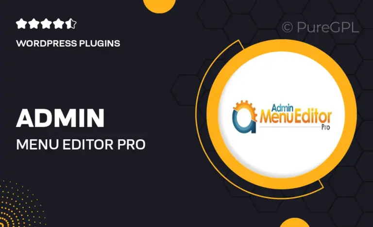admin menu editor pro branding add on