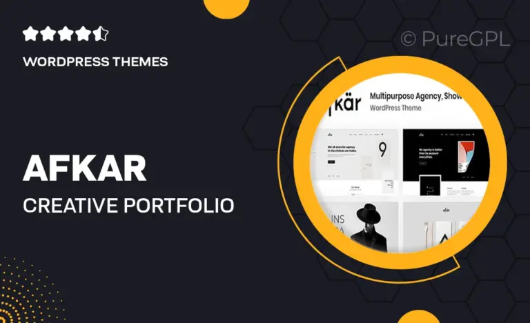 afkar creative portfolio wordpress theme