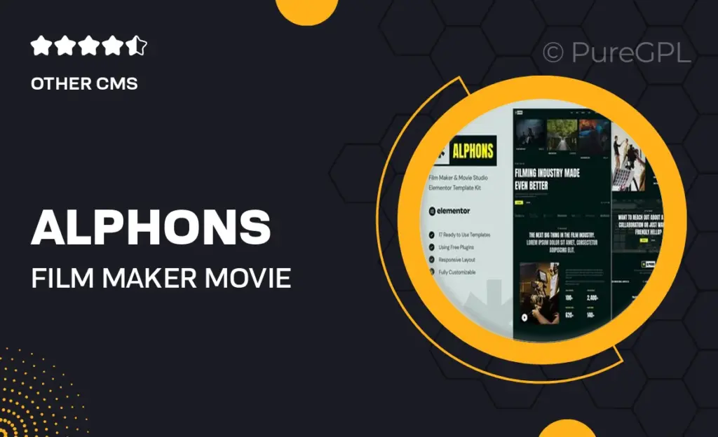 Alphons – Film Maker & Movie Studio Elementor Template Kit 18 Alphons – Film Maker & Movie Studio Elementor Template Kit