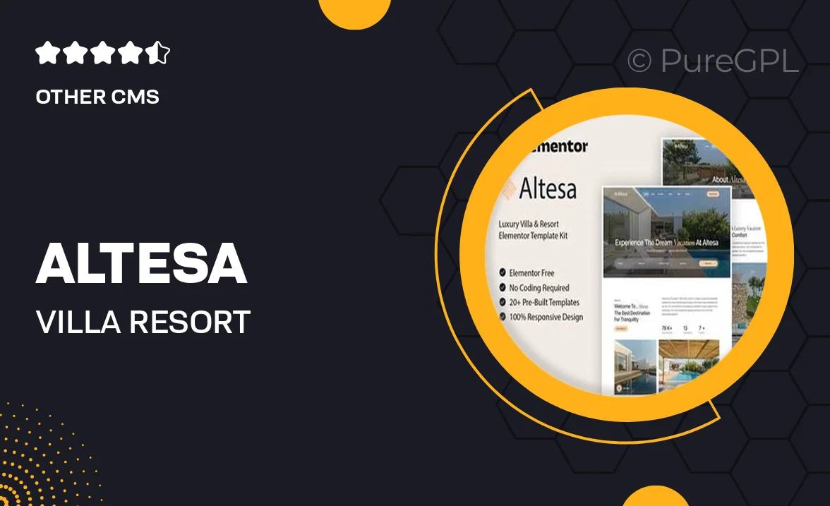 Altesa – Villa & Resort Elementor Template Kit