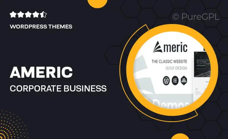 americ corporate business wordpress theme