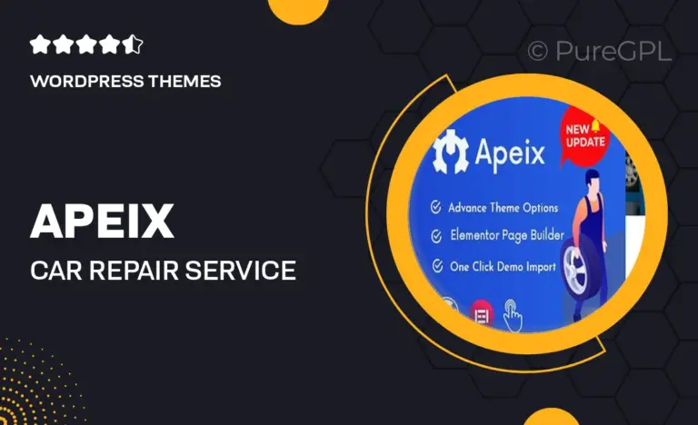 apeix car repair service auto mechanic wordpress theme