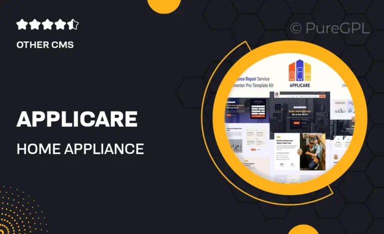 applicare home appliance repair services elementor pro template kit