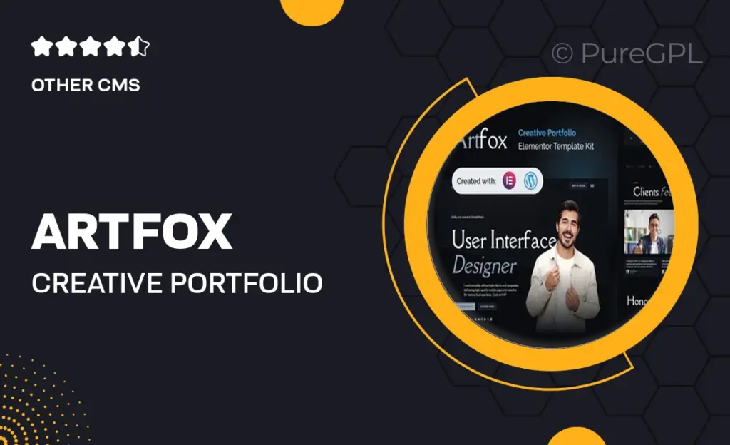 Artfox – Creative Portfolio Elementor Pro Template Kit 29 Artfox – Creative Portfolio Elementor Pro Template Kit