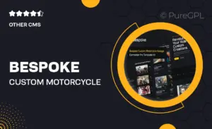 Bespoke – Custom Motorcycle Garage Elementor Pro Template Kit