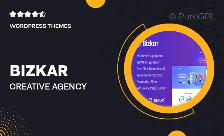 bizkar creative agency wordpress theme