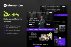 Boldify – Digital Agency Elementor Template Kit