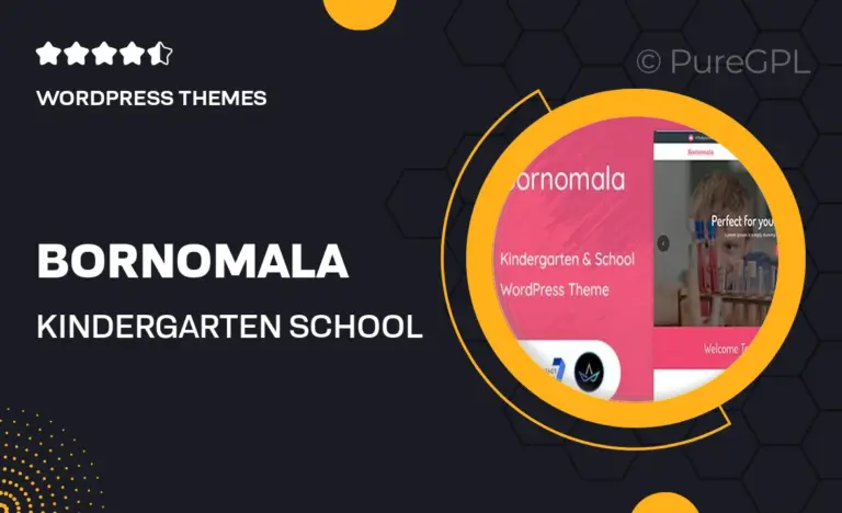 bornomala kindergarten school wordpress theme