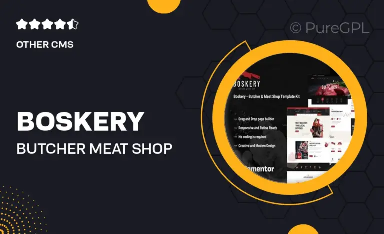 boskery butcher meat shop template kit