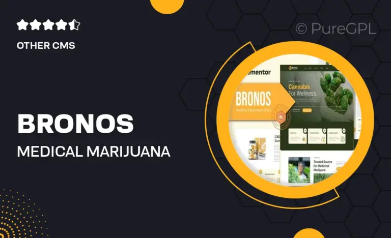 bronos medical marijuana elementor template kit