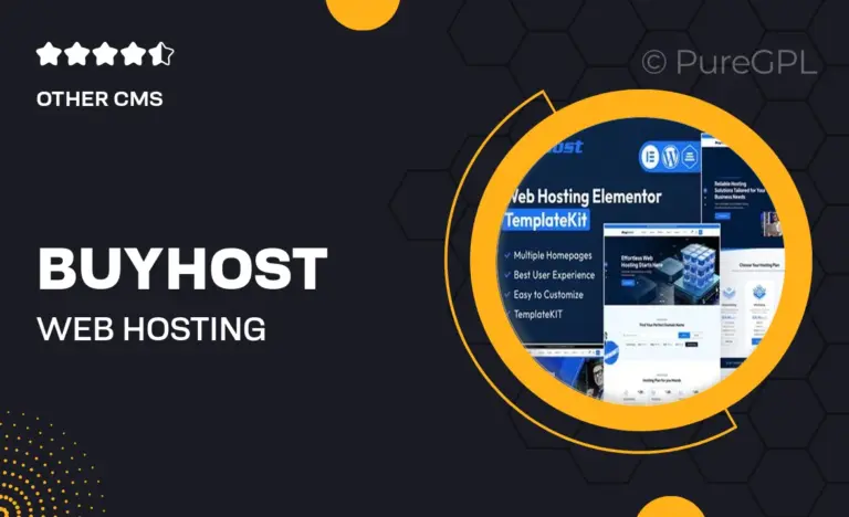 buyhost web hosting elementor template kit