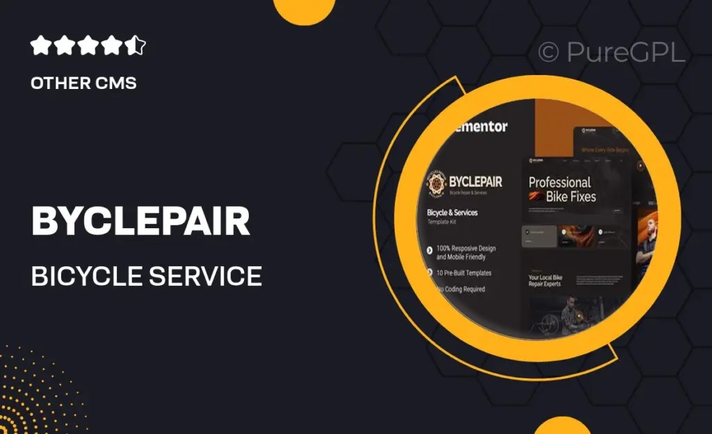 Byclepair – Bicycle & Service Elementor Template Kit 36 Byclepair – Bicycle & Service Elementor Template Kit