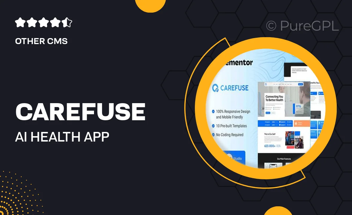 Carefuse – AI Health App Elementor Template Kit