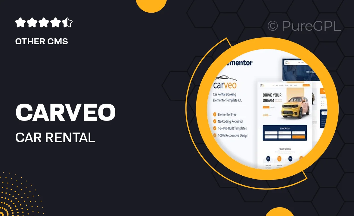 Carveo – Car Rental Elementor Template Kit