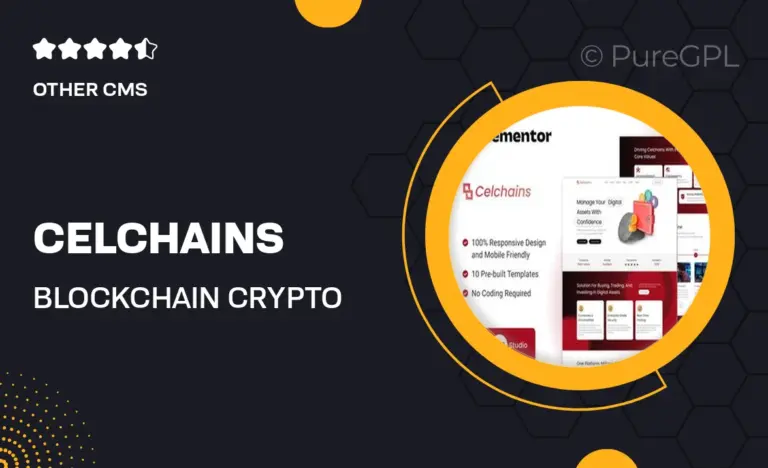 celchains blockchain crypto defi elementor template kit