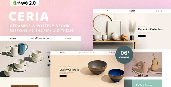 ceria ceramics pottery decor responsive shopify 20 theme