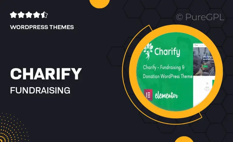 charify fundraising donation wordpress theme