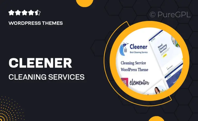 cleener cleaning services wordpress theme