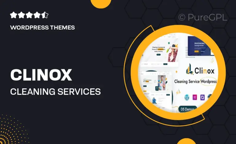 clinox cleaning services wordpress theme