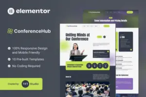 ConferenceHub – Professional Event Elementor Template Kit
