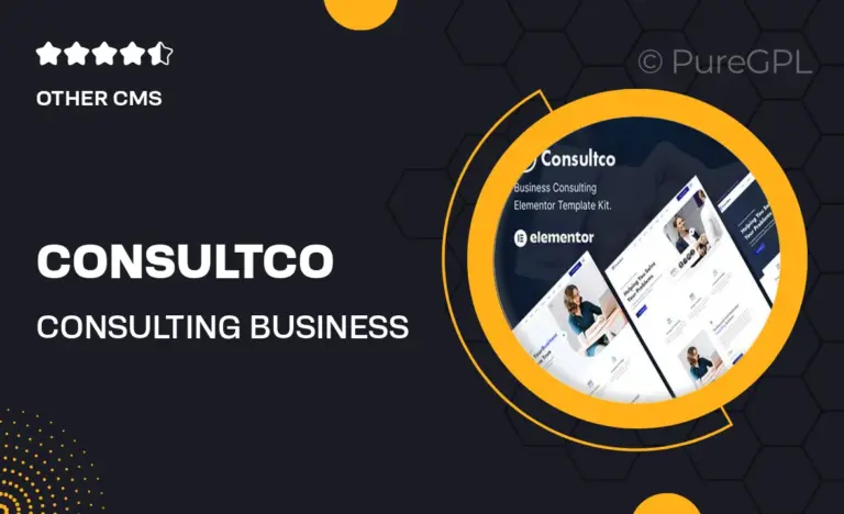 consultco consulting business elementor template kit