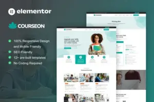 CourseOn – Online Course & Education Elementor Template Kit
