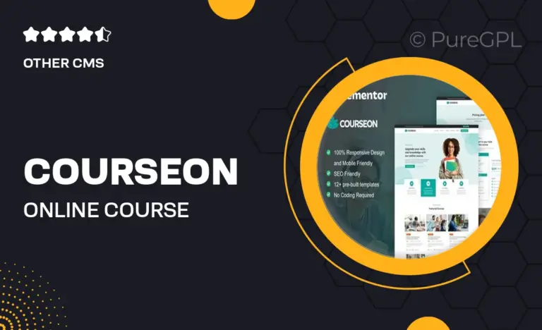 courseon online course education elementor template kit