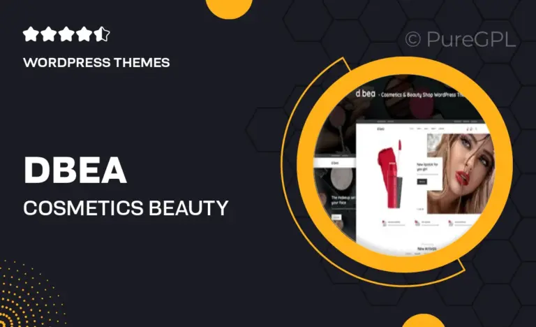 dbea cosmetics beauty shop wordpress theme