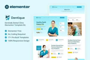 Dentique – Dentist & Dental Clinic Elementor Template Kit