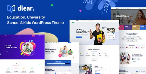 dlear education university school wordpress theme 1