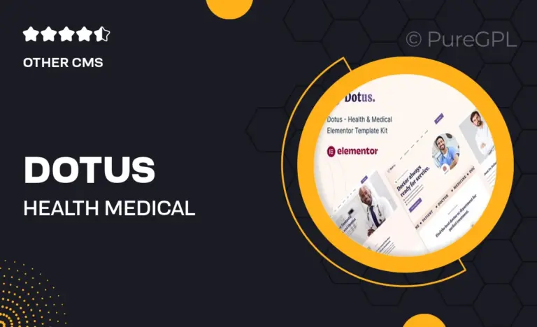 dotus health medical elementor template kit